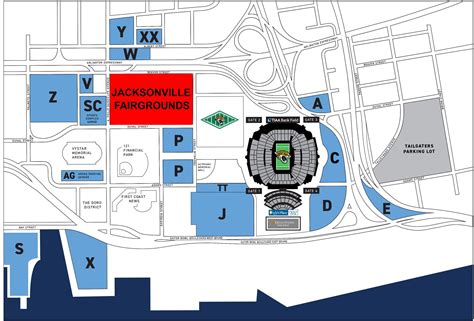 jacksonville fairgrounds parking|jacksonville jaguars stadium parking map.